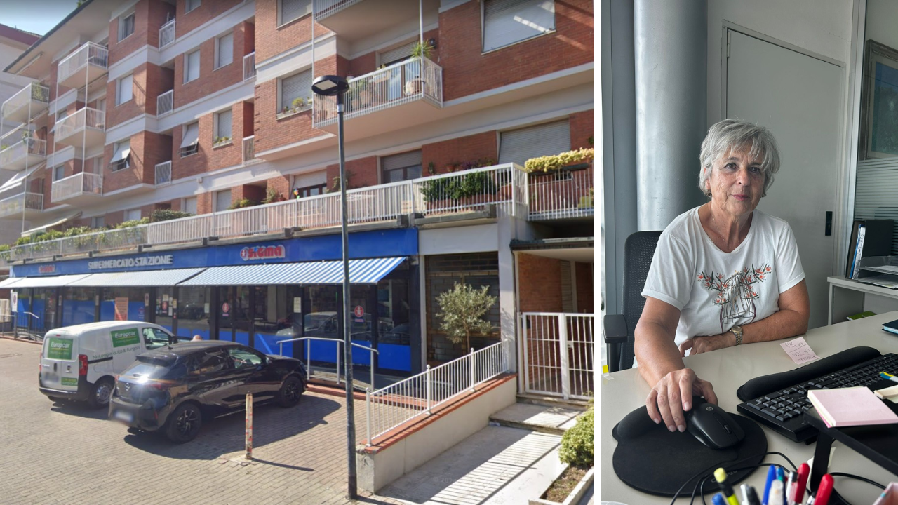 Enrica Agostini titolare del “Supermercato Stazione» di via Vittorio Veneto a Pistoia