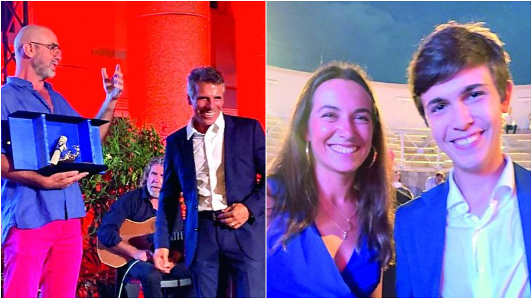 
	Da sinistra Eric Cantona, Gianfranco Zola, Marta Maggetti e Matteo Porru&nbsp;

