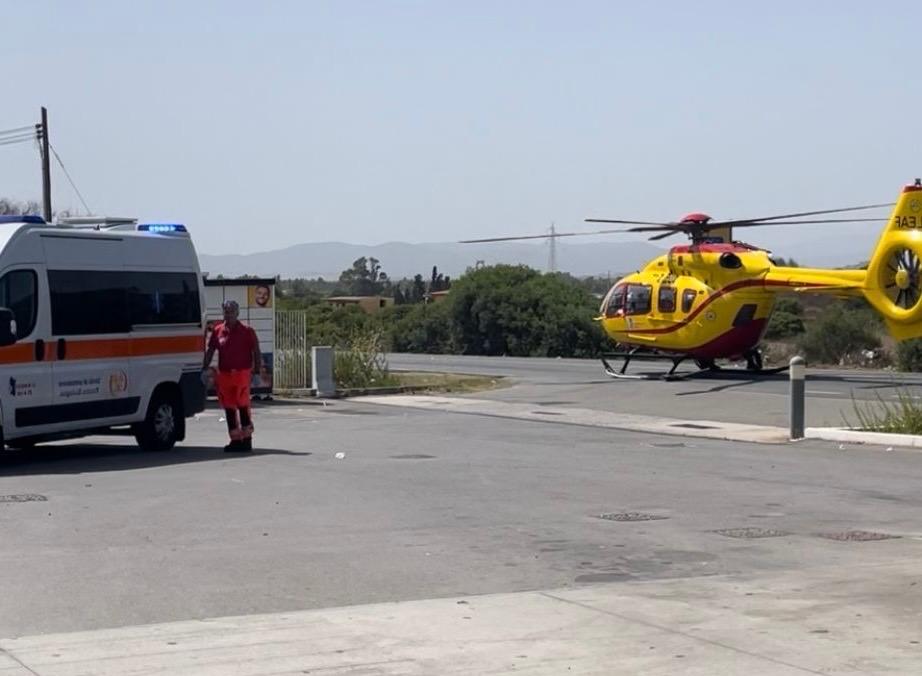 
	L'arrivo dell'elisoccorso sul luogo dell'incidente (Foto Mario Rosas)

