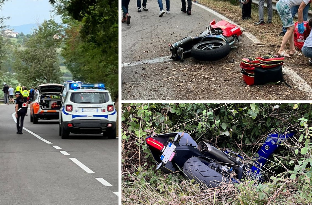 Cadono durante un giro in moto sulla Giardini: due amici in gravi condizioni