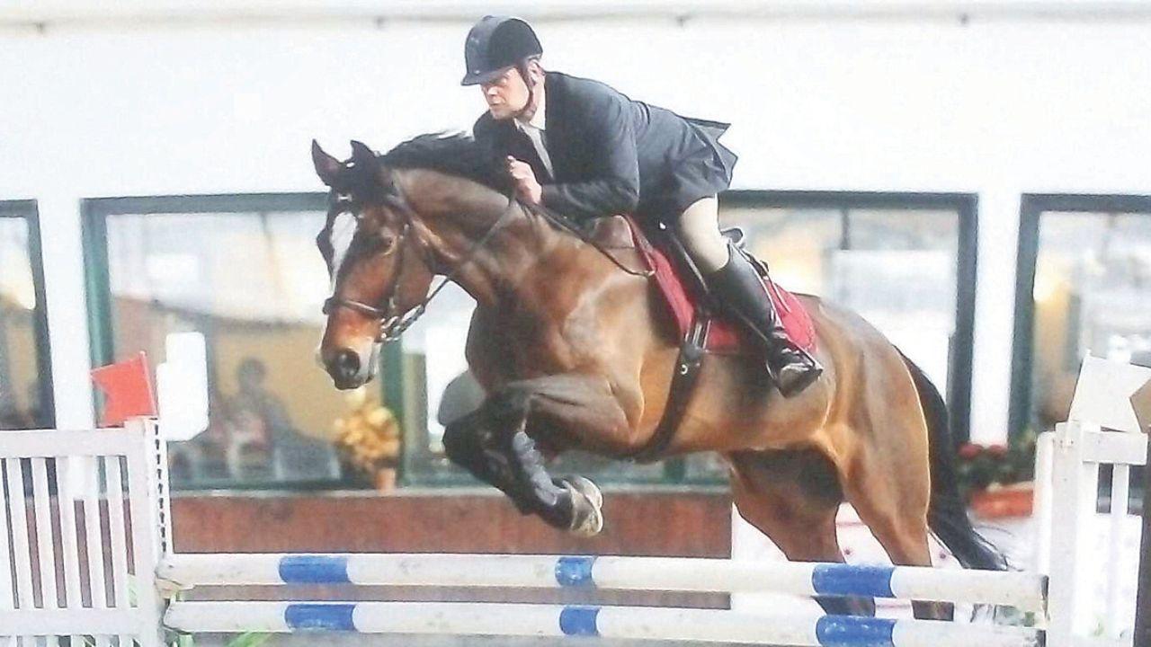 Marco Menichetti durante un concorso di equitazione