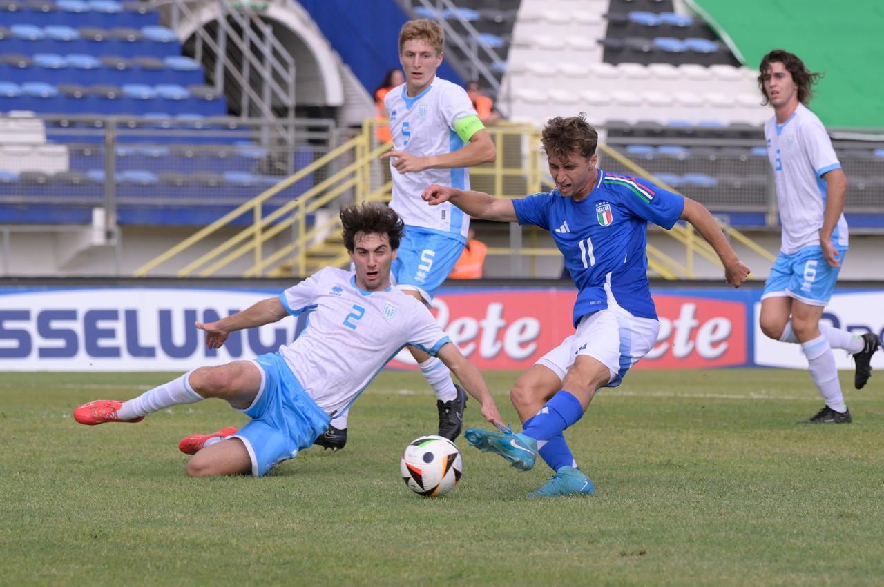 
	Tommaso Baldanzi in azione con la maglia azzurra

