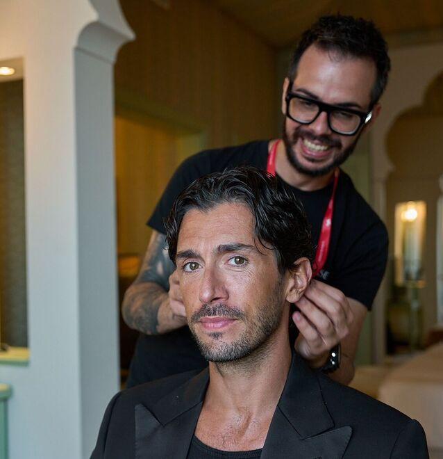 
	Michele De Luca alla Mostra del Cinema di Venezia con&nbsp;&nbsp;Luca Gervasi

