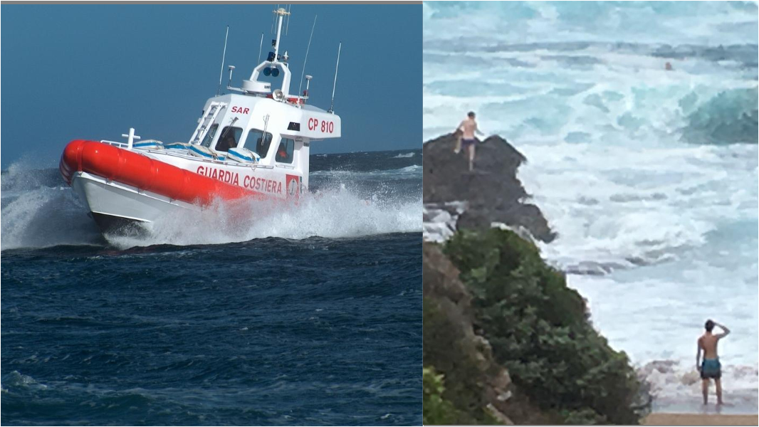 
	Una motovedetta della Cp e il luogo della tragedia sfiorata&nbsp;

