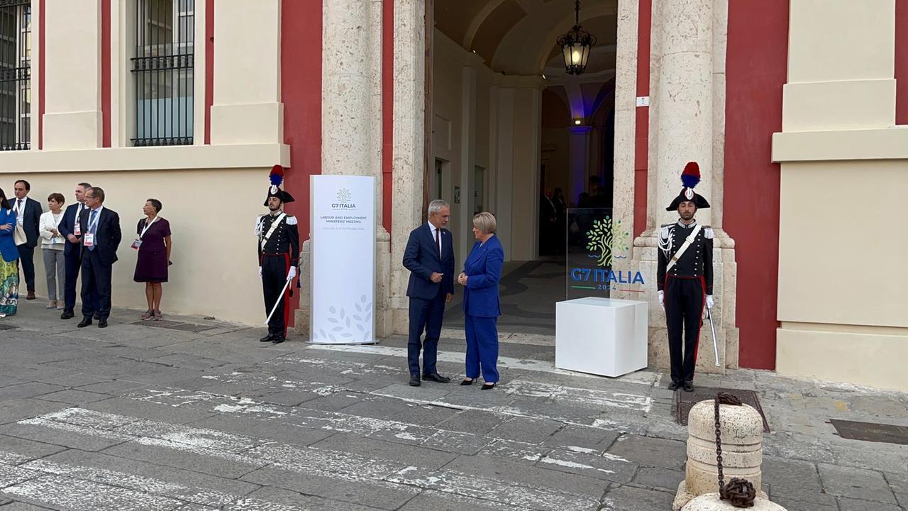 
	La ministra Marina Calderone al G7 di Cagliari (foto Mario Rosas)

