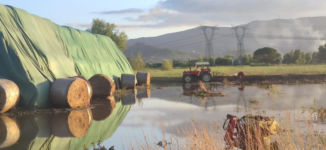 
	Le rotoballe finie sott'acqua

