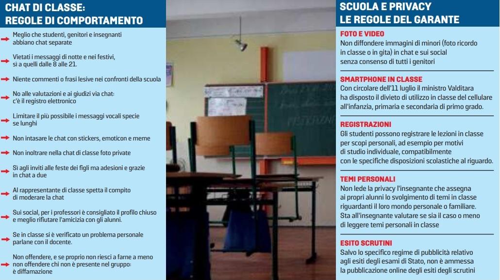 Scuola, stretta del Garante della privacy sulle chat di classe