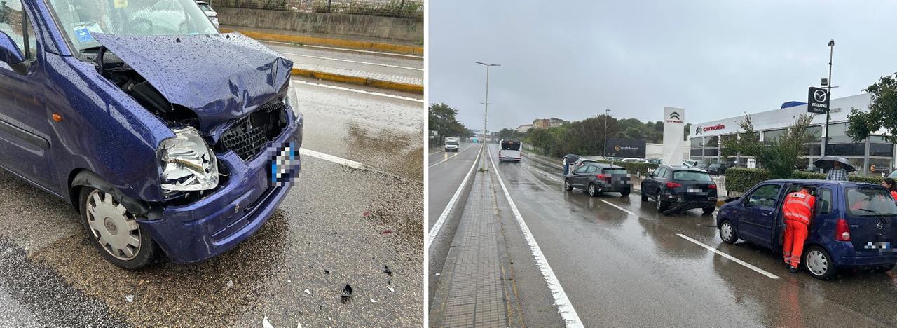 Sassari, tamponamento a catena in via Predda Niedda: coinvolti tre ultra-ottantenni