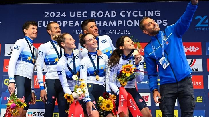 Mirco Maestri campione d’Europa con l’Italia nella cronostaffetta