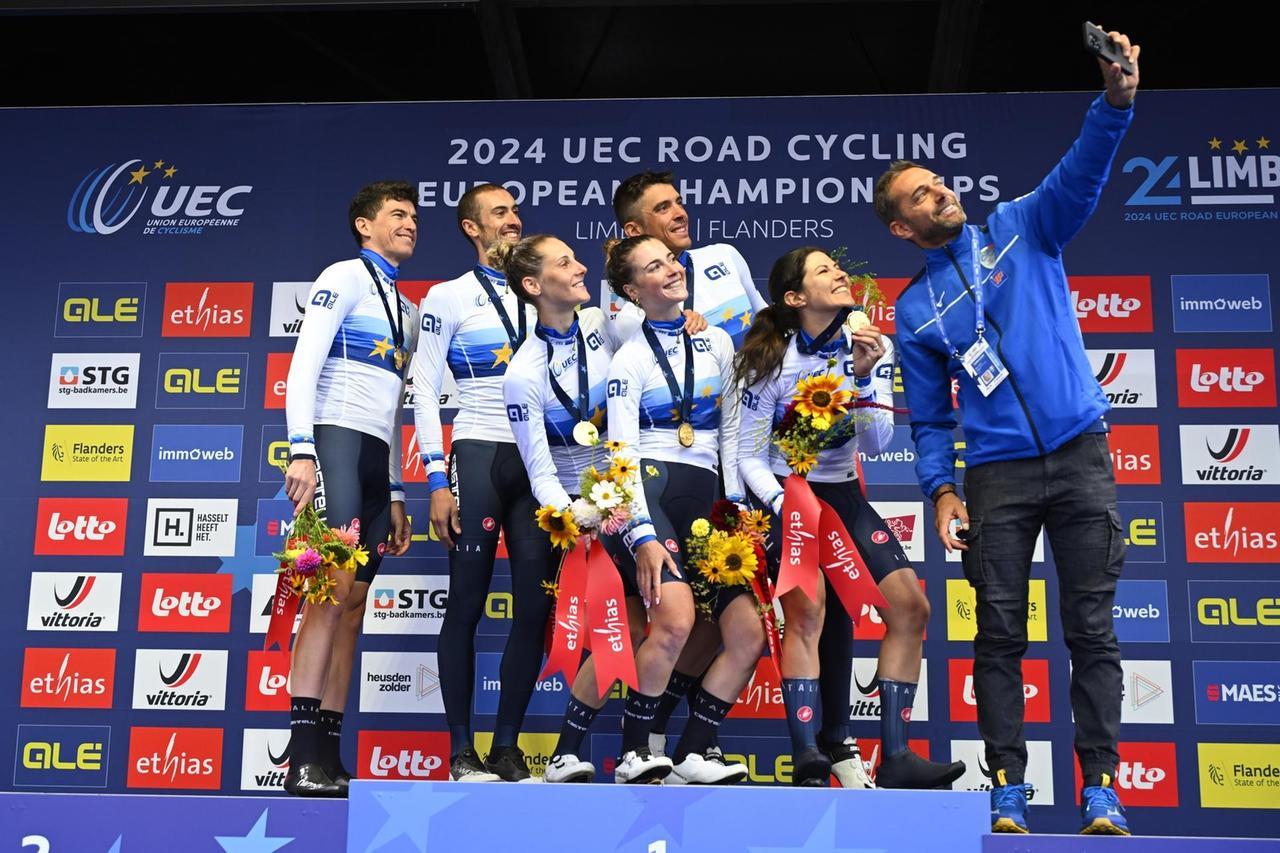 Vittoria Guazzini medaglia d’oro nella staffetta mista agli Europei di ciclismo
