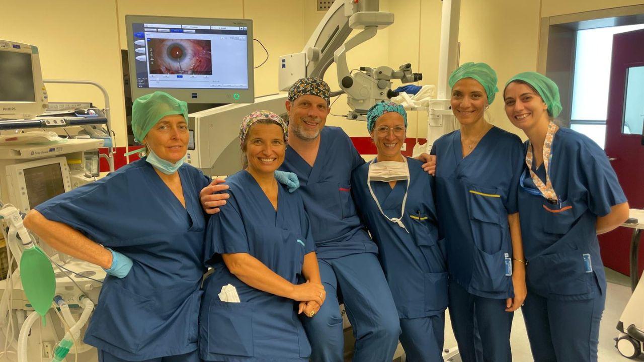 L’equipe con da sinistra Federica Mariani, Tania Fioravanti, Vanni Borgioli, Michela Bacci, Michela Cennamo e Morena Schisani