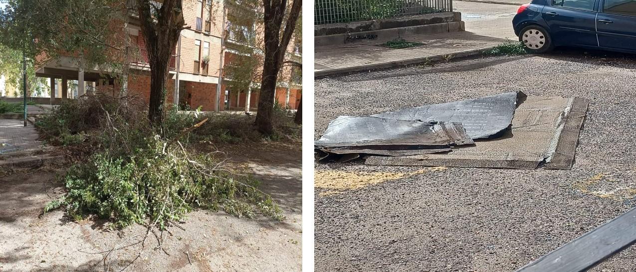 Sassari, vento fino a 50 chilometri orari: disagi a Santa Maria di Pisa