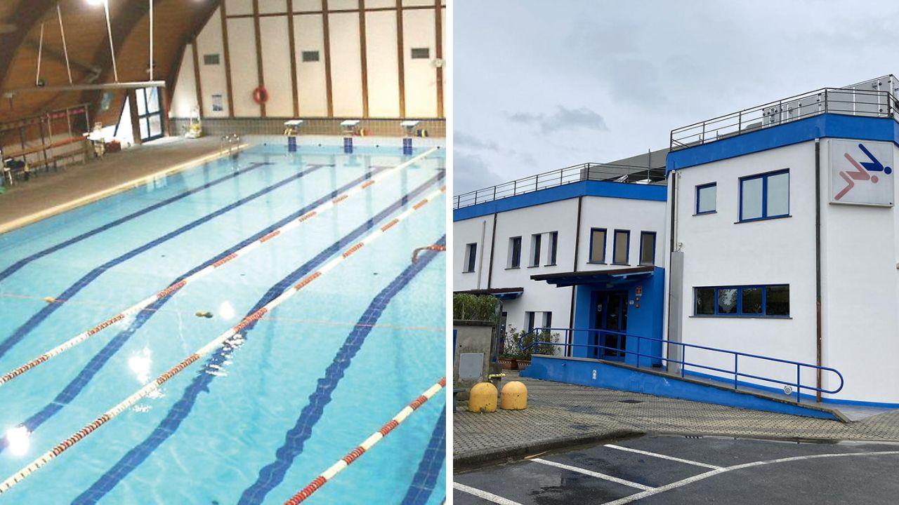 La piscina di Cecina e le vasche dell’impianto alla Mazzanta