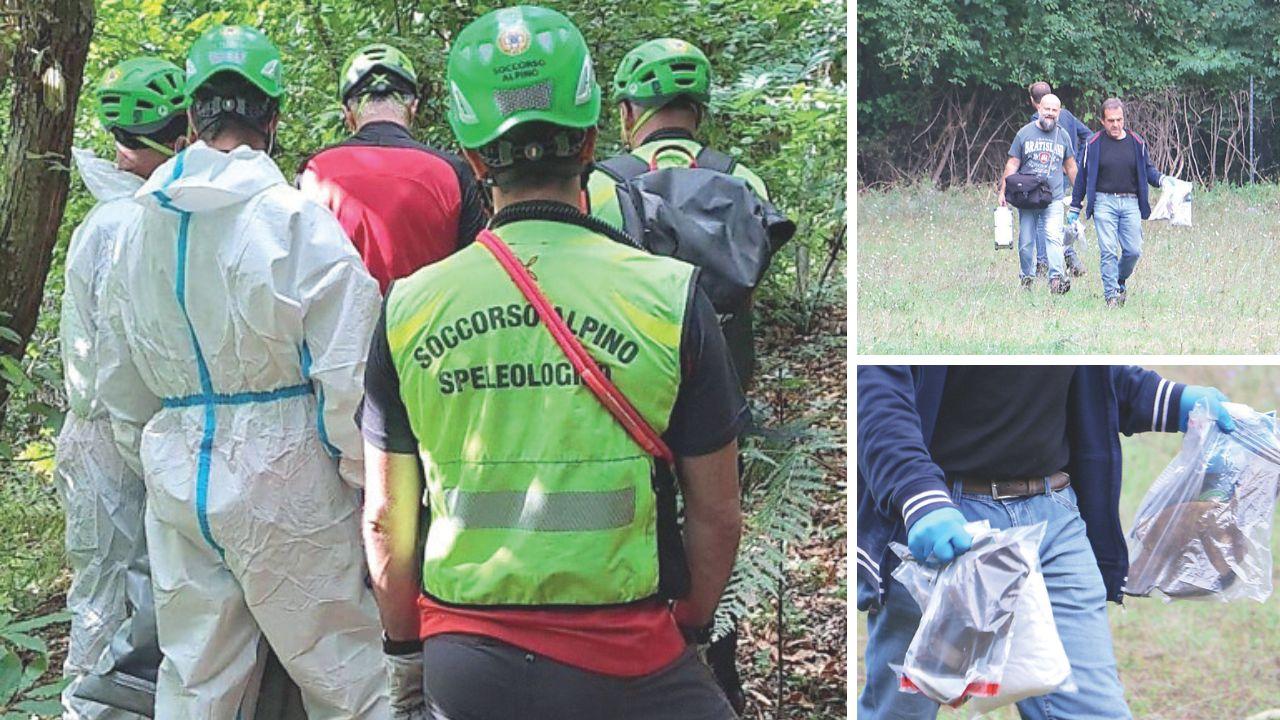 
	Il Sast e gli inquirenti sul luogo del ritrovamento del cadavere (foto Matelli)


