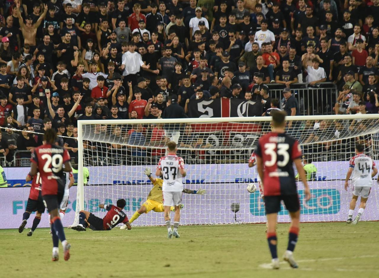 
	Il&nbsp;gol di Gianluca Lapadula (foto di Mario Rosas)

