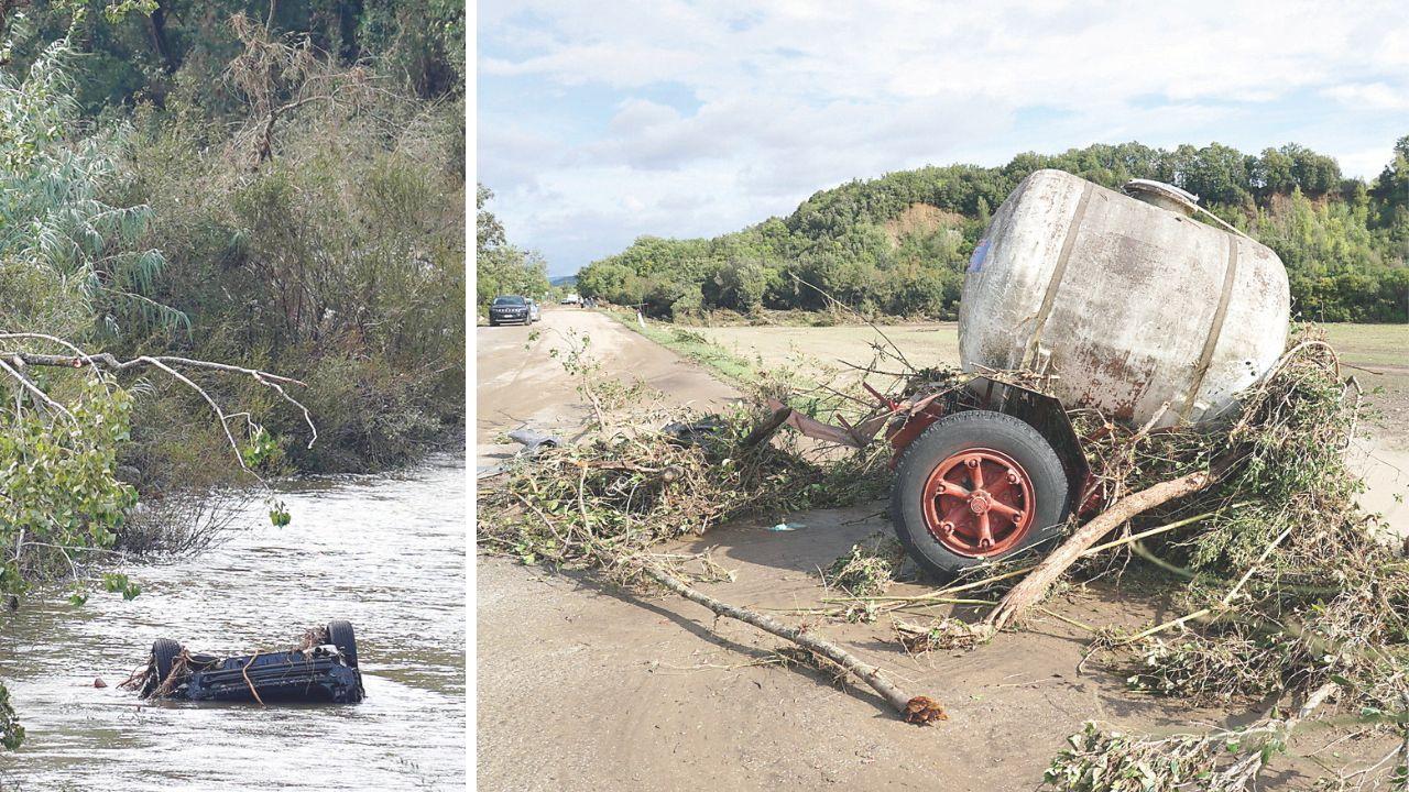 I danni del maltempo a Montecatini Valdicecina (Foto Franco Silvi)