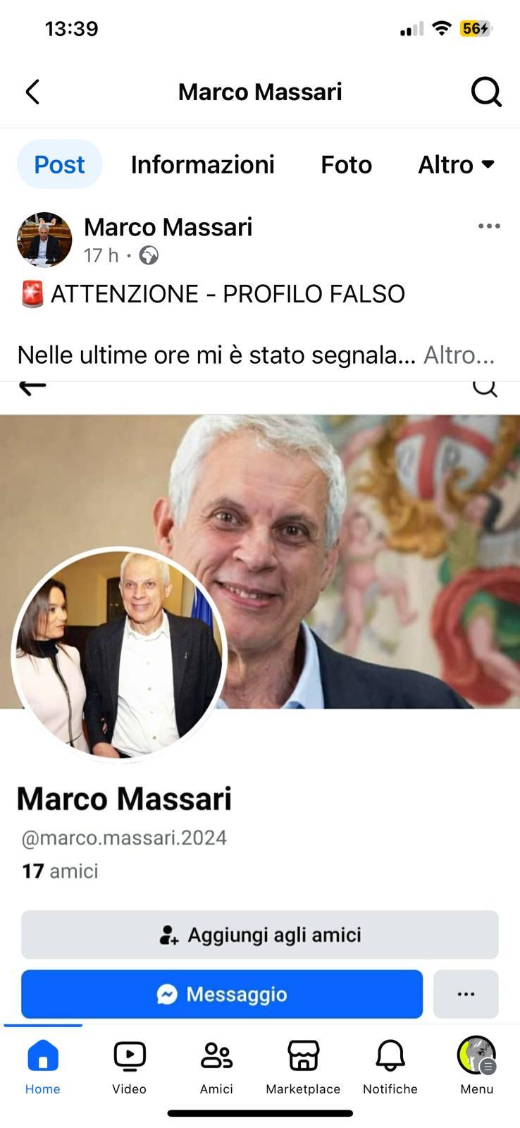Profili fake su Facebook di Marco Massari e Luca Vecchi, sindaco e predecessore denunciano