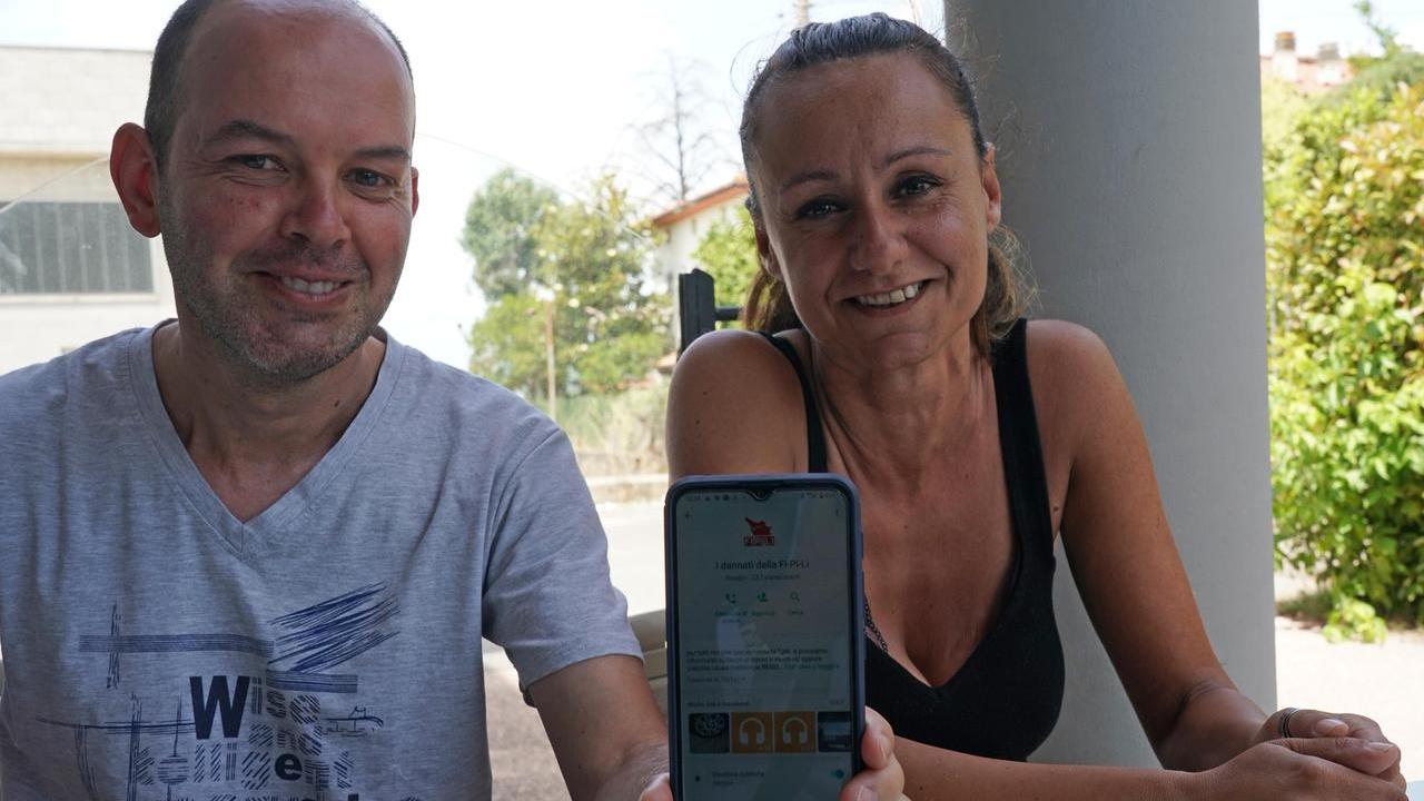  Sandro Banchellini e Laura Anastasio amministratori del gruppo I dannati della Fi Pi LI (foto Silvi)