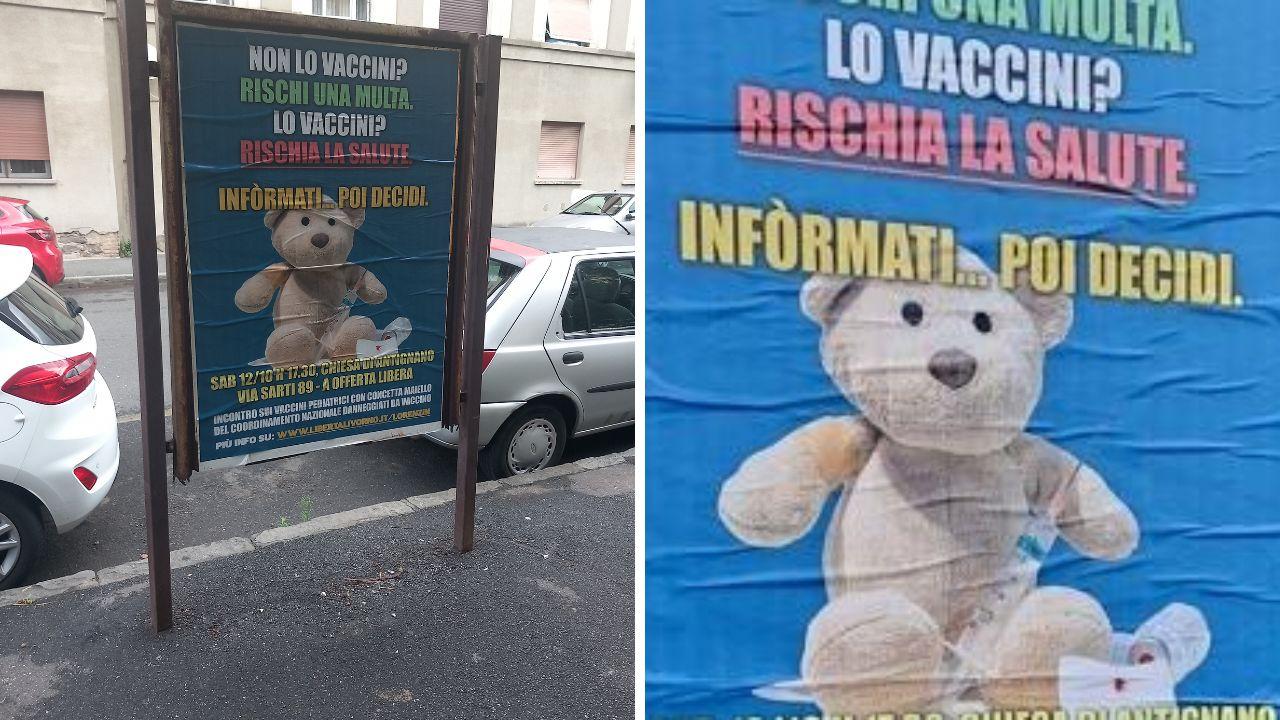 Livorno, la città tappezzata di cartelloni per l'evento no vax in chiesa. Il prete: «Mai autorizzato»