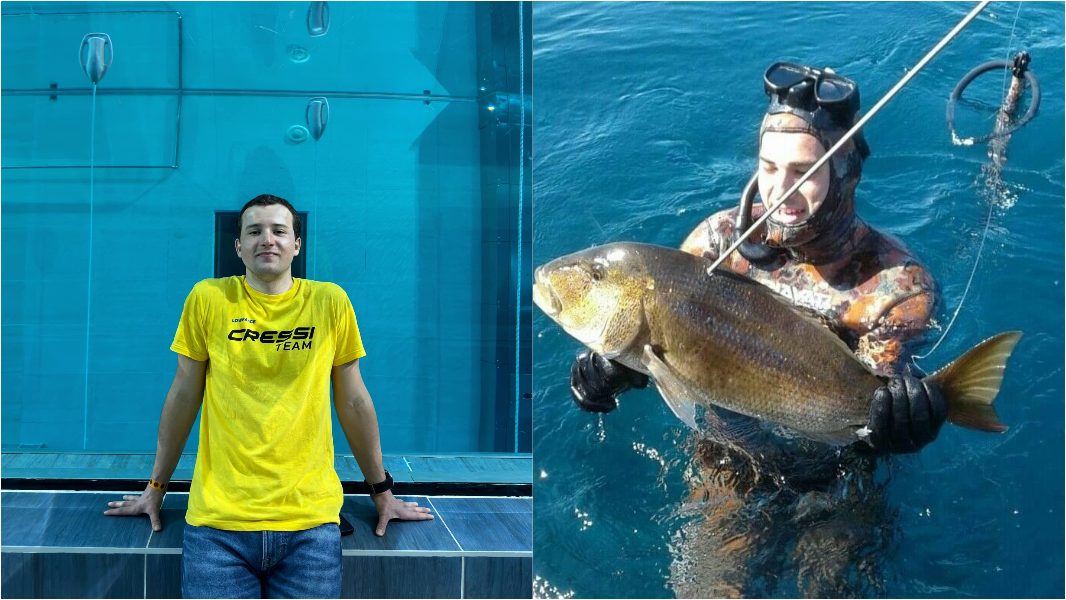 A sinistra Stefano Konjedic, a destra Daniele Giglio dopo un battuta di pesca