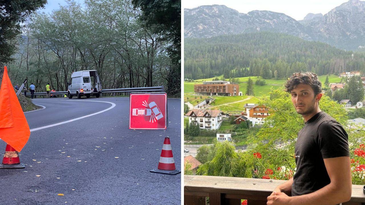 Il punto dell’incidente sulla Porrettana, a circa un chilometro dal 44° Parallelo, Francesco Abenante, aveva compiuto 22 anni il 21 agosto