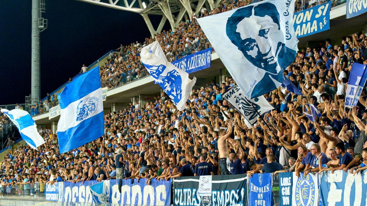 I tifosi dell’Empoli durante la gara contro il Monza