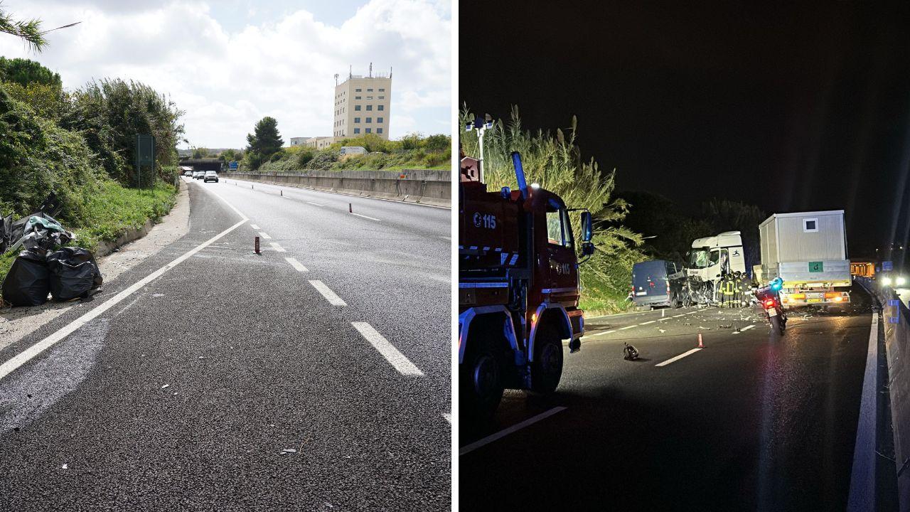 L'incidente e il punto della tragedia nella foto di Franco Silvi