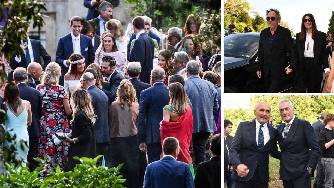 
	Ilaria D'Amico e Gigi Buffon, Monica Bellucci e Tim Burton e Luciano Spalletti e Gabriele Gravina (foto Sernacchioli)

