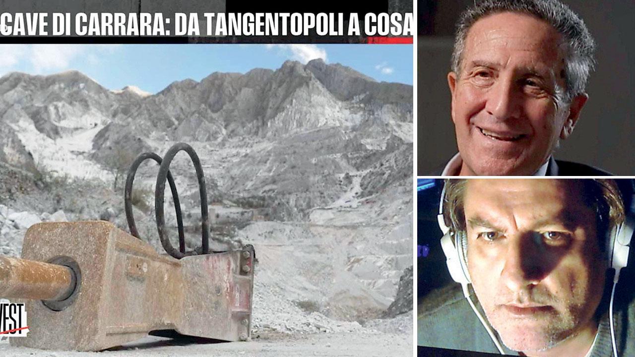 A sinistra unn’immagine del servizio di Far West a destra il giudice Augusto Lama