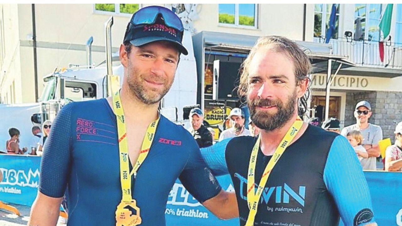 Il vincitore Philipp Widmann e il secondo classificato (ed ex campione) Maximilian Kirmeier all’arrivo (foto Gio’ Di Stefano)