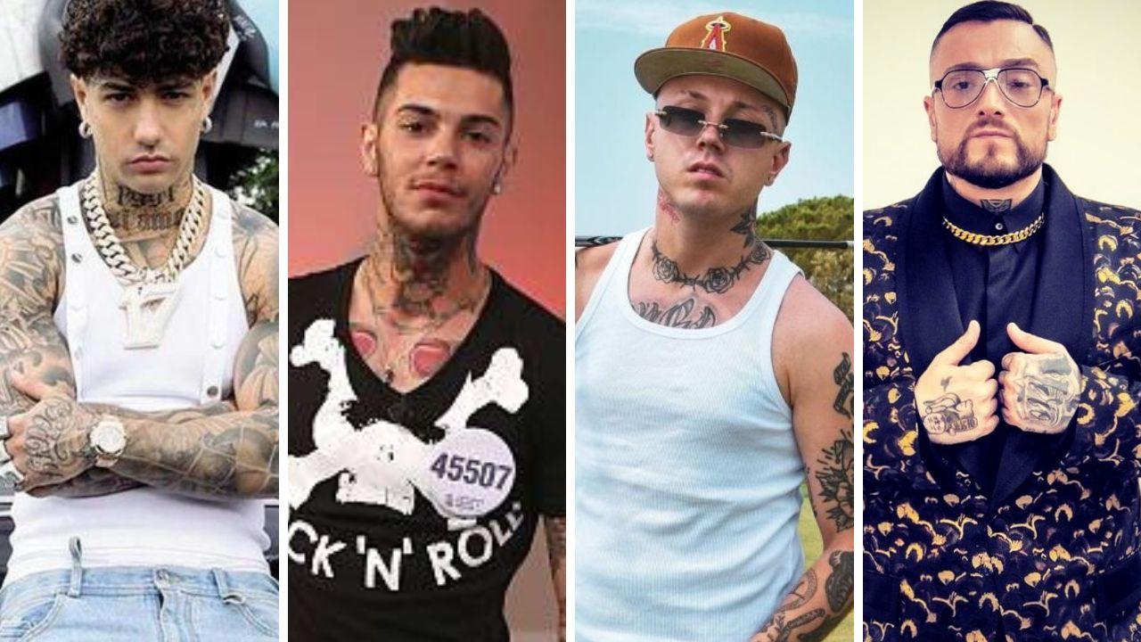 Da sinistra: Tony Effe, Emis Killa, Lazza e Gue Pequeno