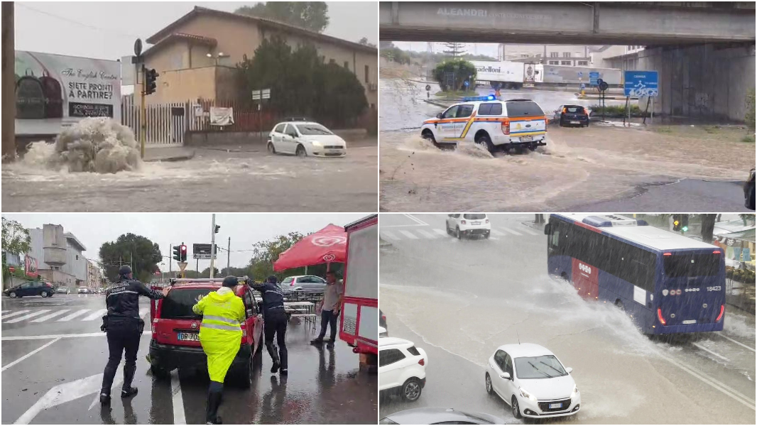 Nubifragio a Sassari Auto in panne, disagi e strade bloccate: ecco cosa sta succedendo – VIDEOGALLERY