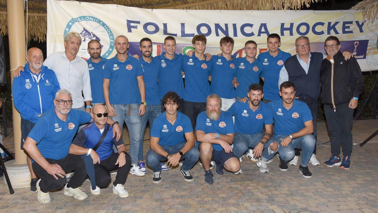 La squadra del Follonica Hockey che parteciperà al campionato di serie A1 (foto Giorgio)