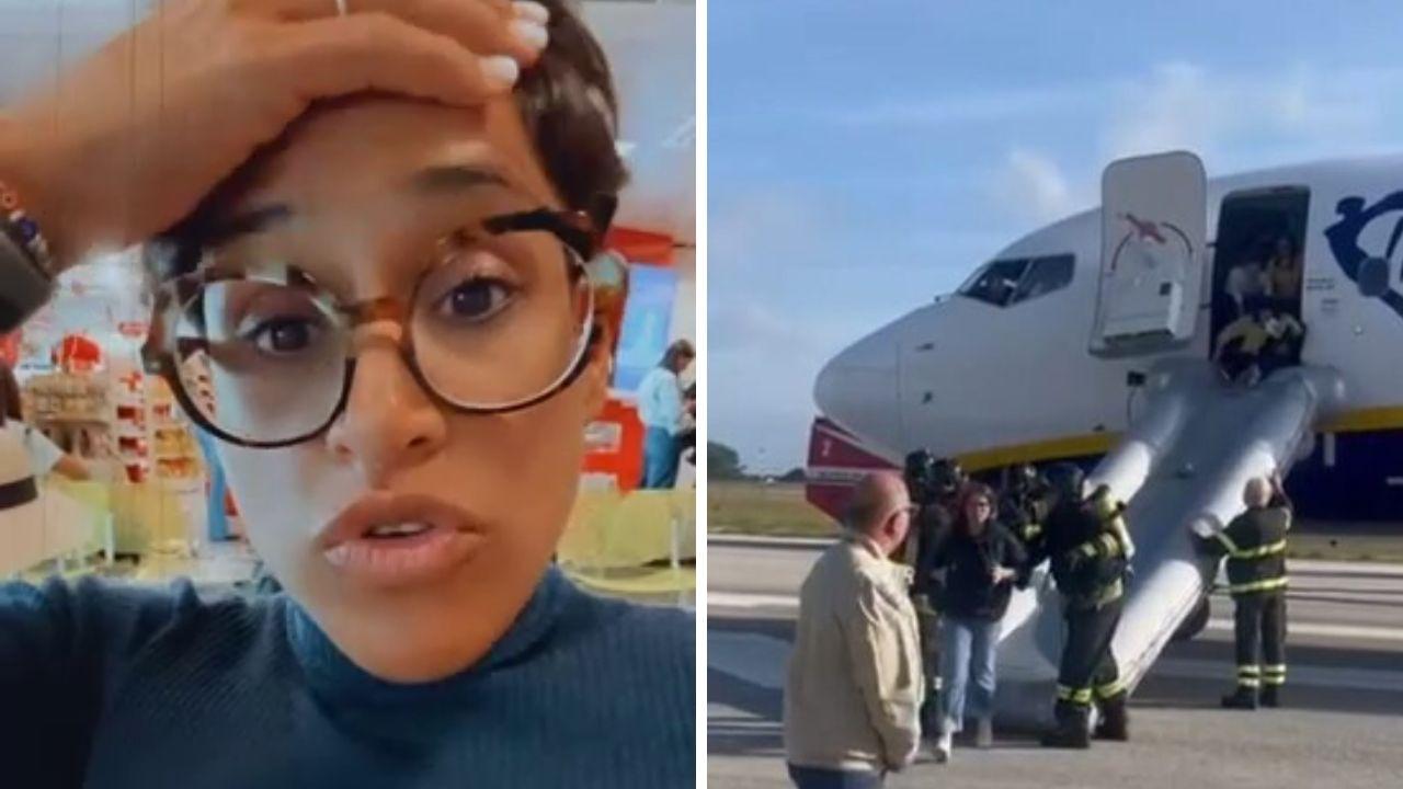 Fiammata a un aereo a Brindisi: passeggeri evacuati. A bordo anche la cantante Karima: «Che spavento»