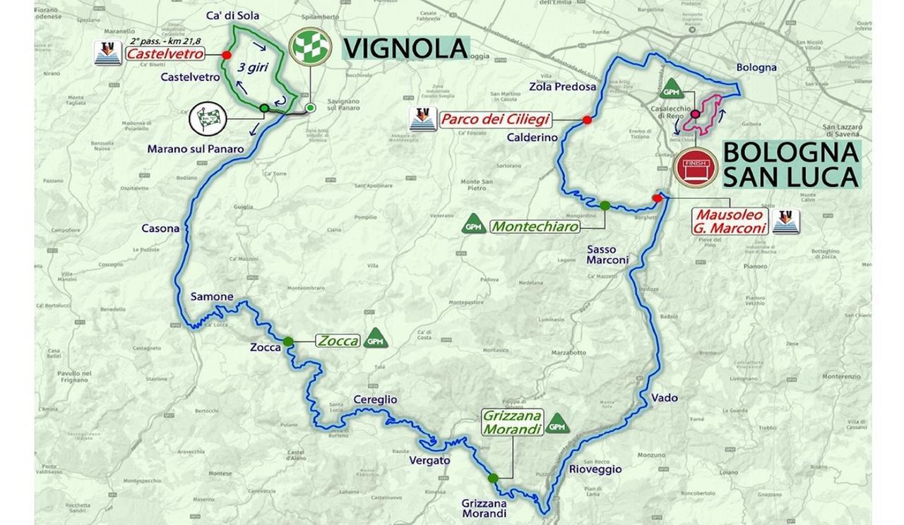Parte il Giro dell’Emilia, i parcheggi e le strade chiuse a Vignola