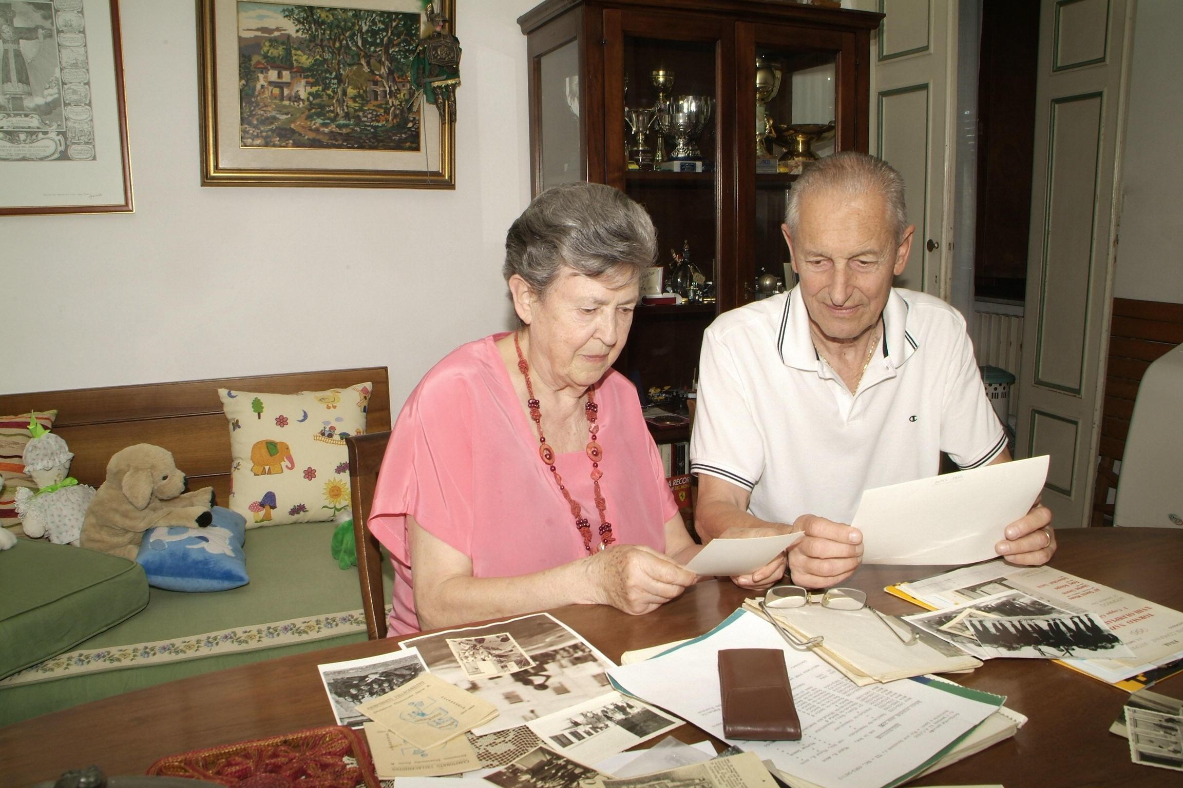 Armando Cortinovis in una bella foto con la moglie