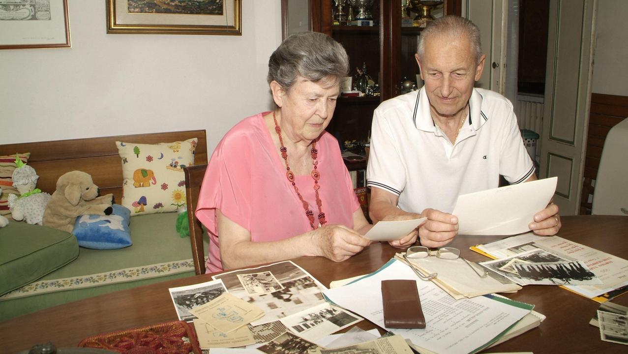 Armando Cortinovis in una bella foto con la moglie