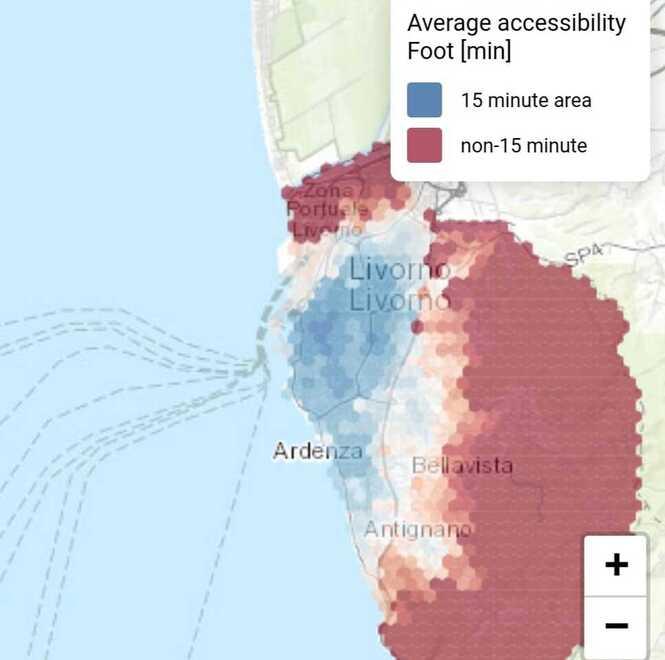 “Città da 15 minuti”: Livorno in vetta per i servizi a portata di mano<br>
