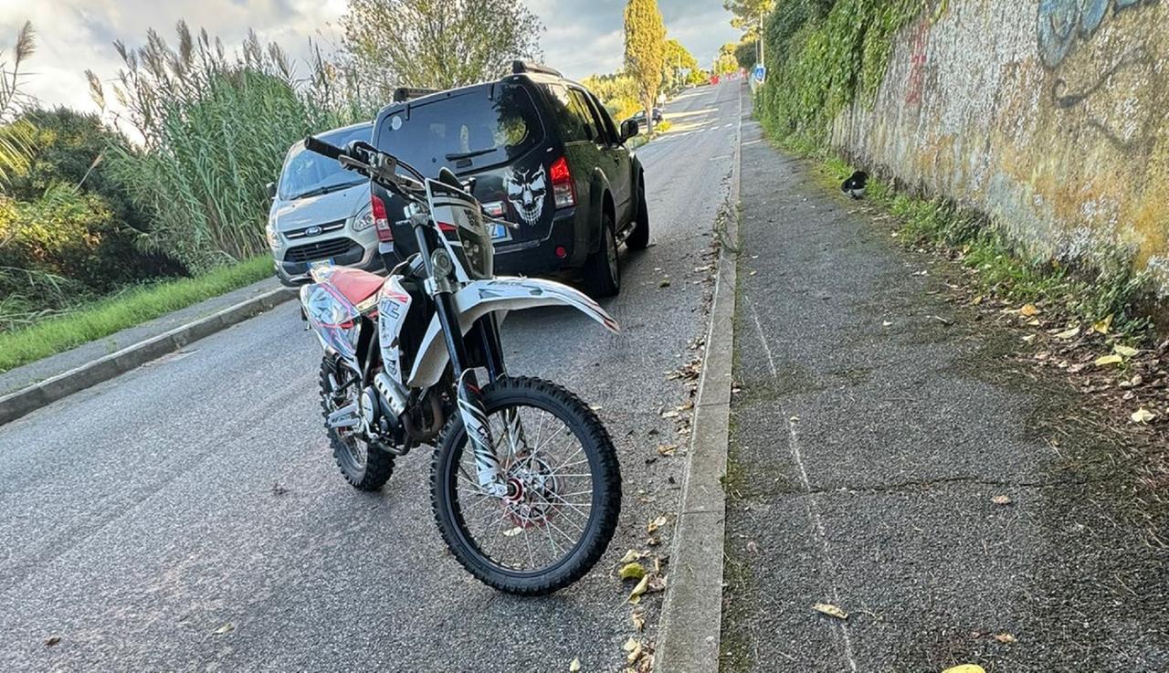 
	La moto dopo l'incidente


