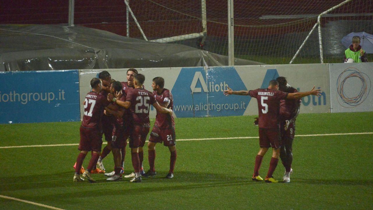 L’esultanza dei granata dopo un gol realizzato in questa stagione