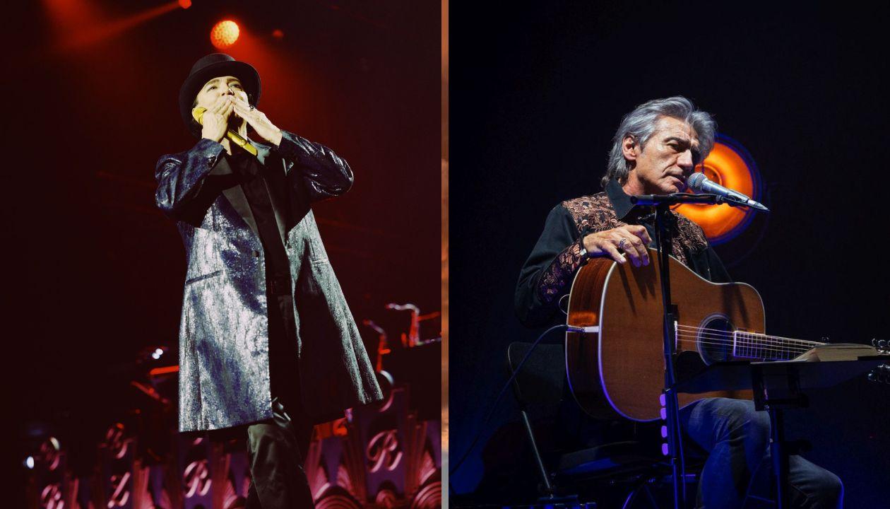 
	A sinistra Renato Zero (foto Simone Cecchetti); a destra Luciano Ligabue (foto Jarno Lotti)

