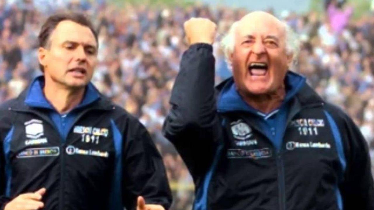 Menichini insieme a Mazzone durante la pazza corsa