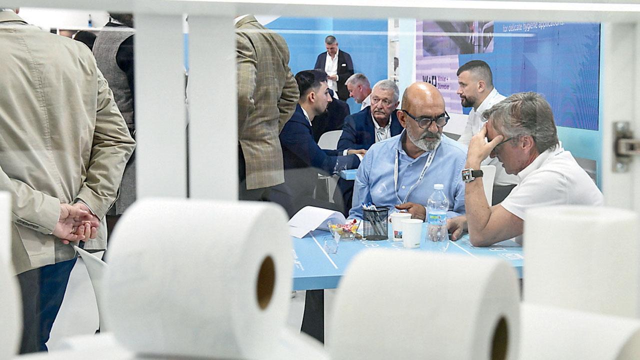 Nella foto gli stand del Miac  al Polo fiere (foto Fiorenzo Sernacchioli)