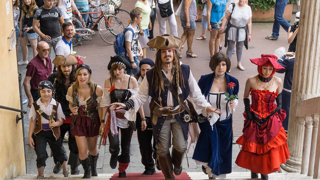 Cosplayers a Ferrara