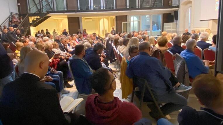 La sala conferenze di Palazzo Pancaldi durante la presentazione