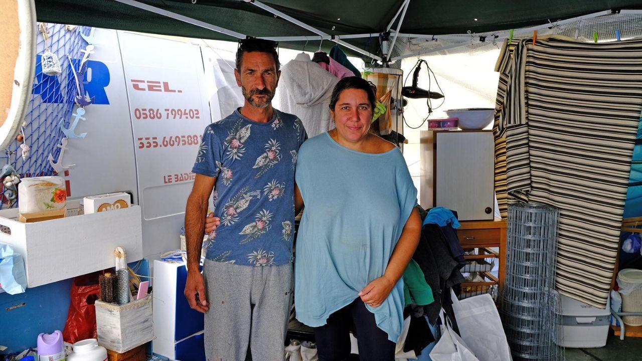 Liliana Caruso e Davide Di Giovanni nel loro accampamento (Foto di Michele Falorni/Silvi)