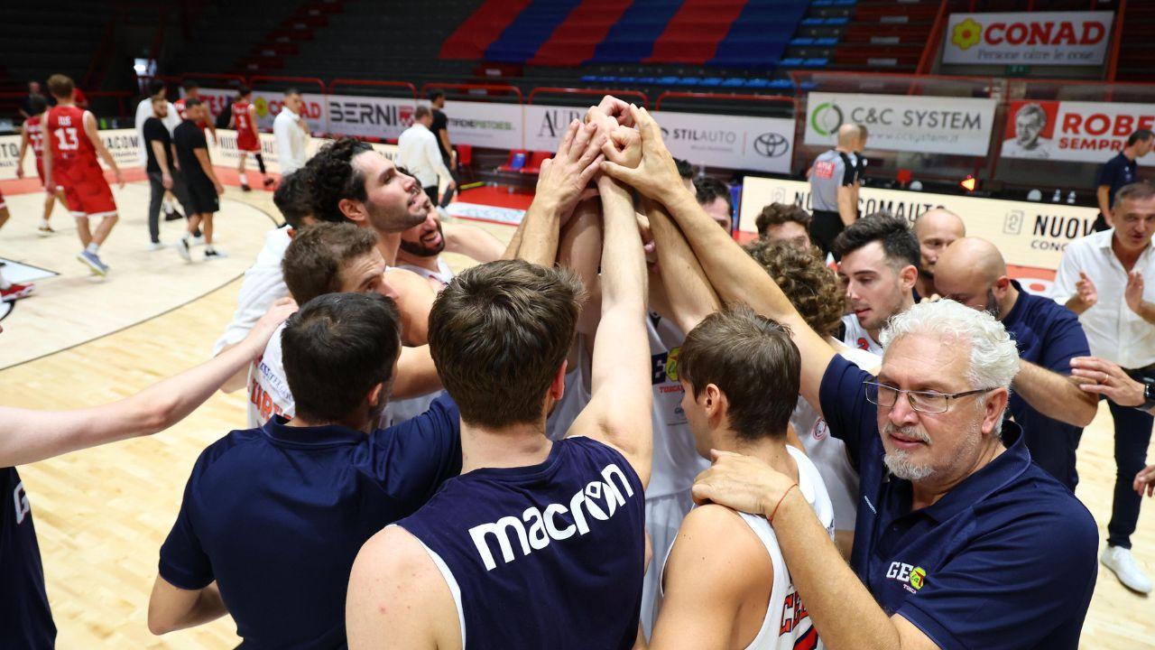 L’esultanza al termine di una vittoria (foto Nucci)