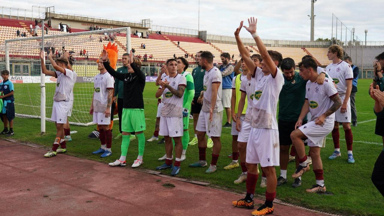 La festa a fine partita (foto Franco Silvi)