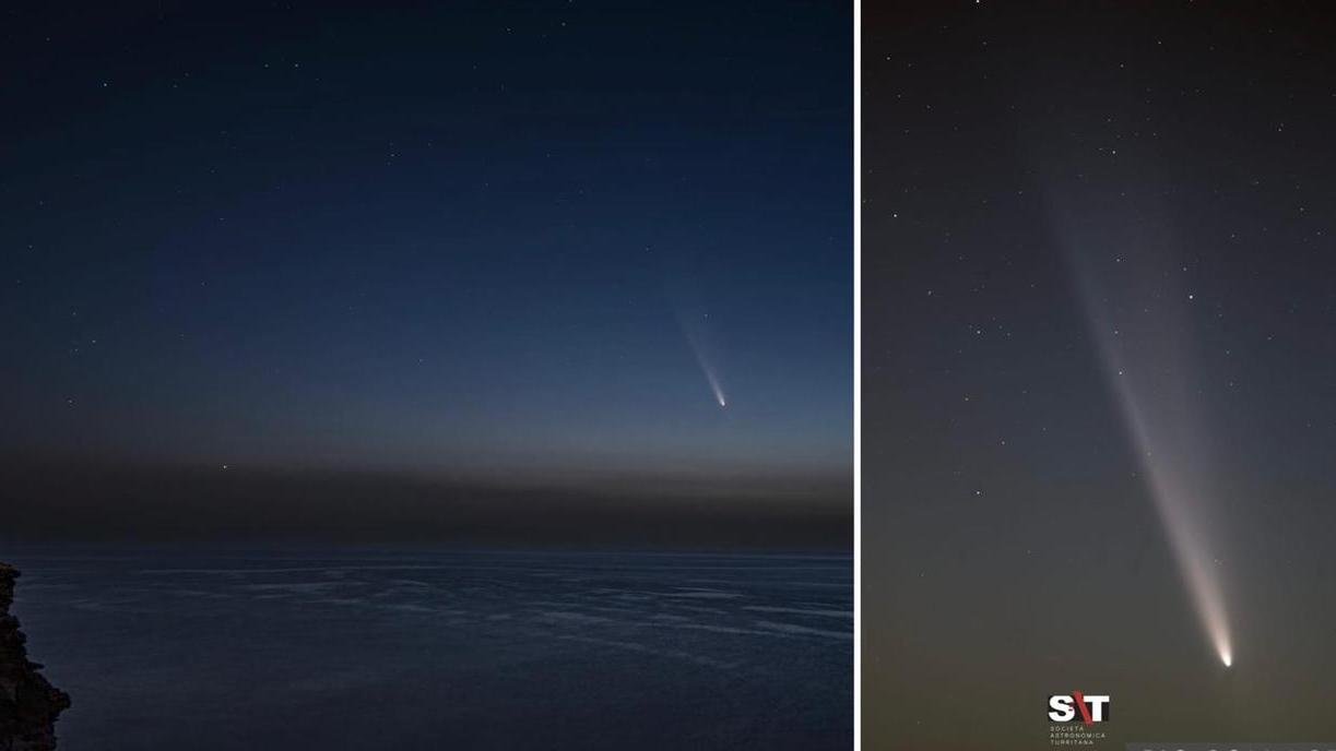 La cometa nella foto di Michele Forteleoni, Robert Panai e Alessandro Puggioni