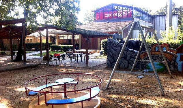 
	L&rsquo;area dei giochi per bambini al parco Le sughere alle Quattro Strade di Bientina: qui&nbsp;si trova il circolo Arci

